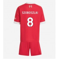 Stroje piłkarskie Liverpool Dominik Szoboszlai #8 Koszulka Podstawowej dla dzieci 2025-26 Krótki Rękaw (+ szorty)